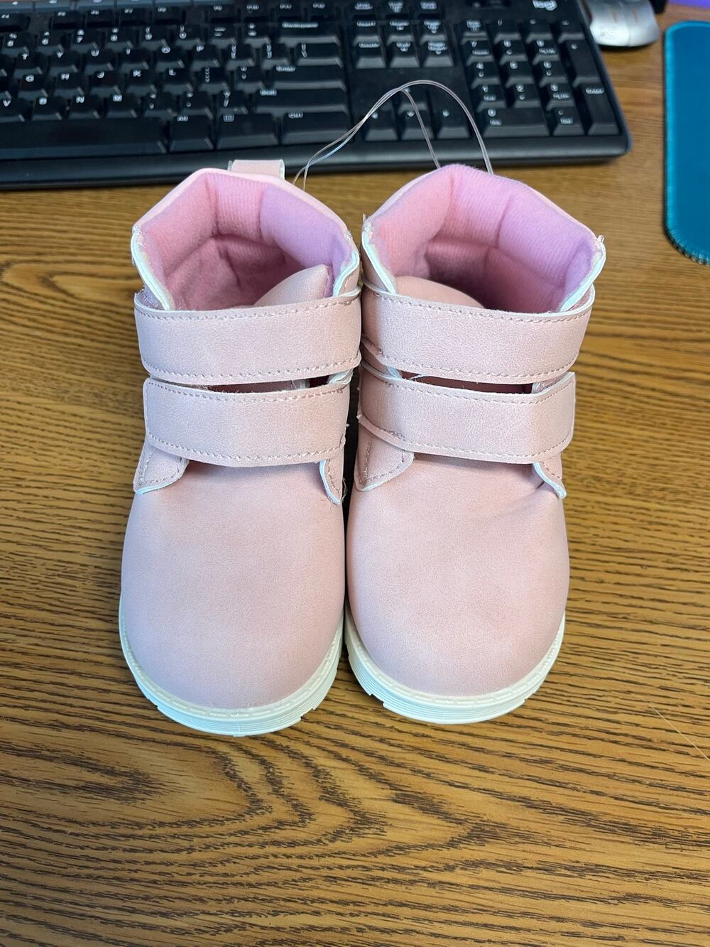 French Toast toddler girls size 10T pink faux leather ankle boots nwt
